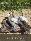 All-Natural Rabbit Ear Dog Chews